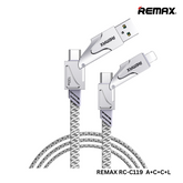 REMAX - RC-C119 Zous Series 100W 2 In 2 Fast Charging Data Cable - White
